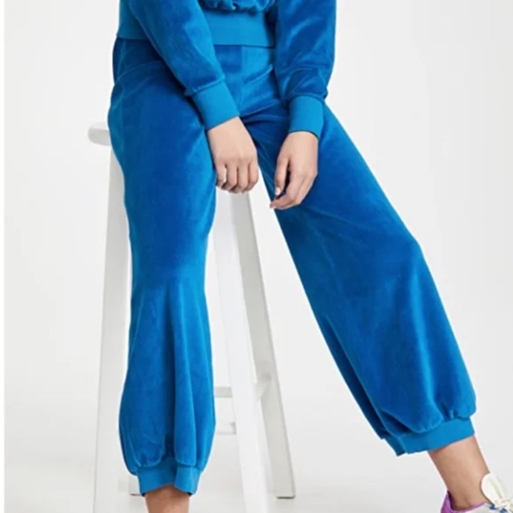 Suzie Kondi high waist harem pants Hawaiian ocean velour